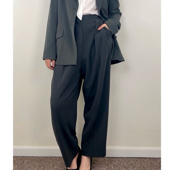 Vintage Jones New York Dark Green Tapered Work Trousers Slacks - Picture 2 of 8